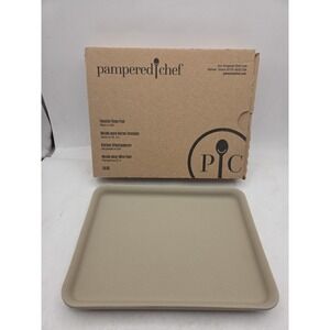 Pampered Chef Family Heritage Stoneware #1448 Small Bar Toaster Oven Pan 9.5x7